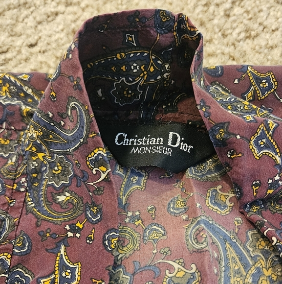 Dior Other - Vintage 100% Silk Christian DIOR Paisley Kimono/Robe *Missing Tie*, One Size